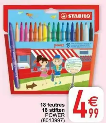 Cora 18 feutres 18 stiften power aanbieding