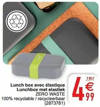 Lunch box avec élastique lunchbox met elastiek zero waste