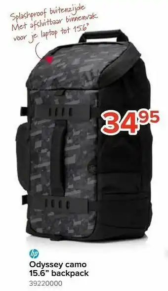 Odyssey camo 15.6`` backpack