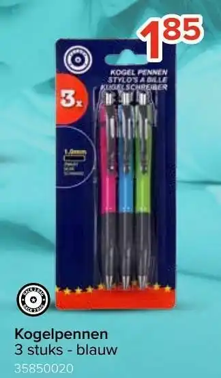 Euroshop Kogelpennen blauw aanbieding
