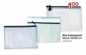 Etui transparant blauw