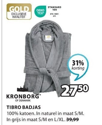 Jysk Tibro badjas aanbieding