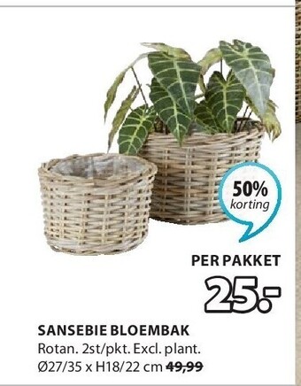 Jysk Sansebie bloembak aanbieding