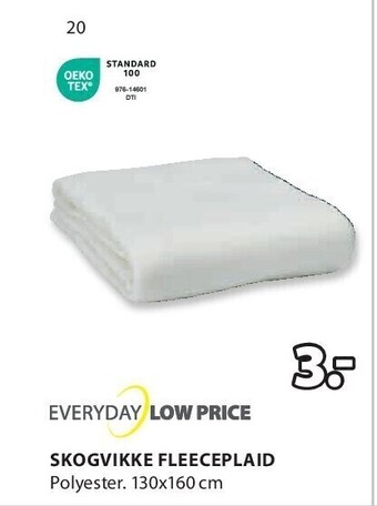 Jysk Skogvikke fleeceplaid aanbieding
