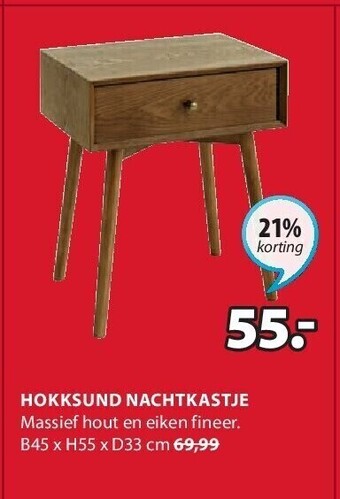 Jysk Hokksund nachtkastje aanbieding