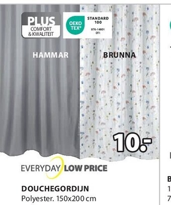 Jysk Douchegordijn aanbieding