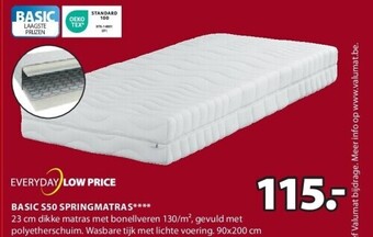 Jysk Basic s50 springmatras aanbieding
