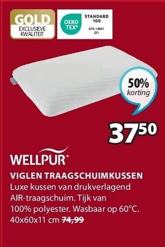 Jysk Viglen traagschuimkussen aanbieding
