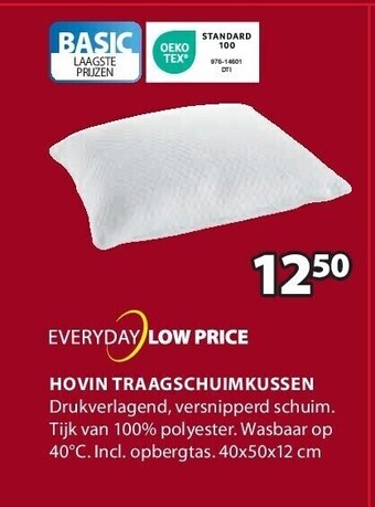 Jysk Hovin traagschuimkussen aanbieding