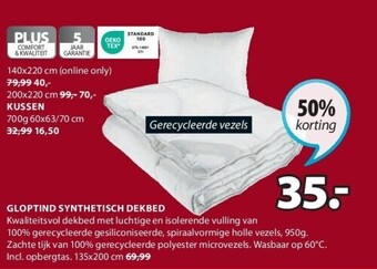 Jysk Gloptind synthetisch dekbed aanbieding