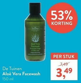 Holland & Barrett De tuinen aloë vera facewash aanbieding