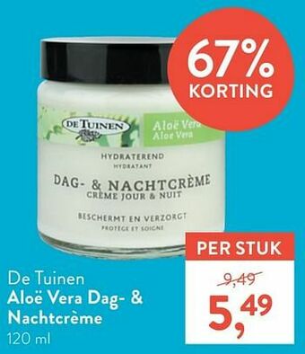 De tuinen aloë vera dag- + nachtcrème