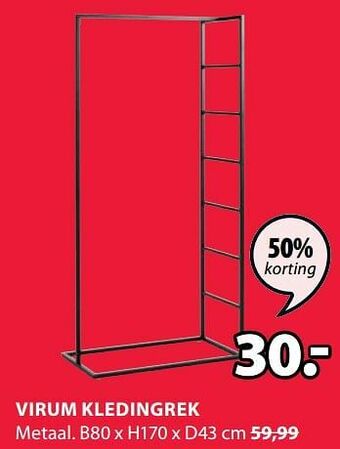Jysk Virum kledingrek aanbieding