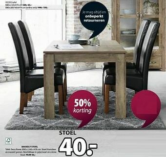 Jysk Bakkely stoel aanbieding