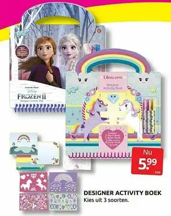 Boekenvoordeel Designer activity boek aanbieding