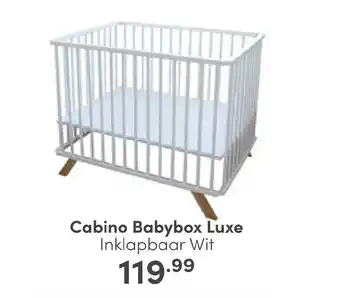 Baby & Tiener Cabino Babybox Luxe Inklapbaar Wit aanbieding