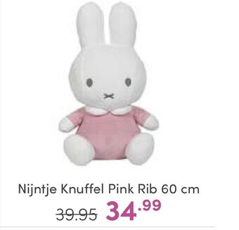 Baby & Tiener Nijntje Knuffel Pink Rib 60 cm aanbieding