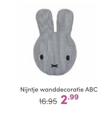 Baby & Tiener Nijntje wanddecoratie ABC aanbieding
