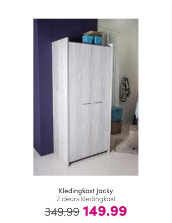 Baby & Tiener Kledingkast Jacky 2 deurs kledingkast aanbieding