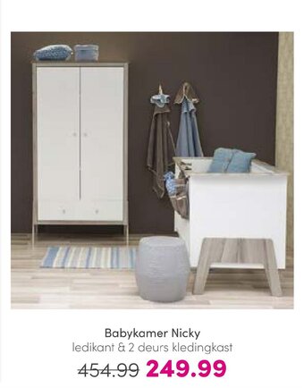 Babykamer Nicky ledikant & 2 deurs kledingkast