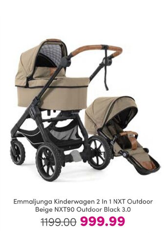 Baby & Tiener Emmaljunga Kinderwagen 2 In 1 NXT Outdoor Beige NXT90 Outdoor Black 3.0 aanbieding