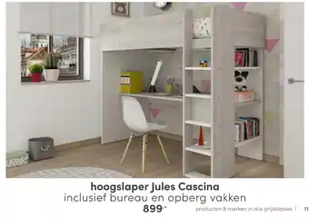 hoogslaper Jules Cascina inclusief bureau en opberg vakken