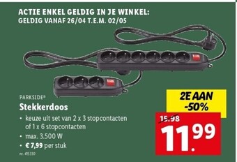 Lidl Parkside® stekkerdoos aanbieding