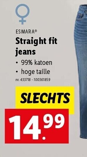 Lidl Straight fit jeans aanbieding