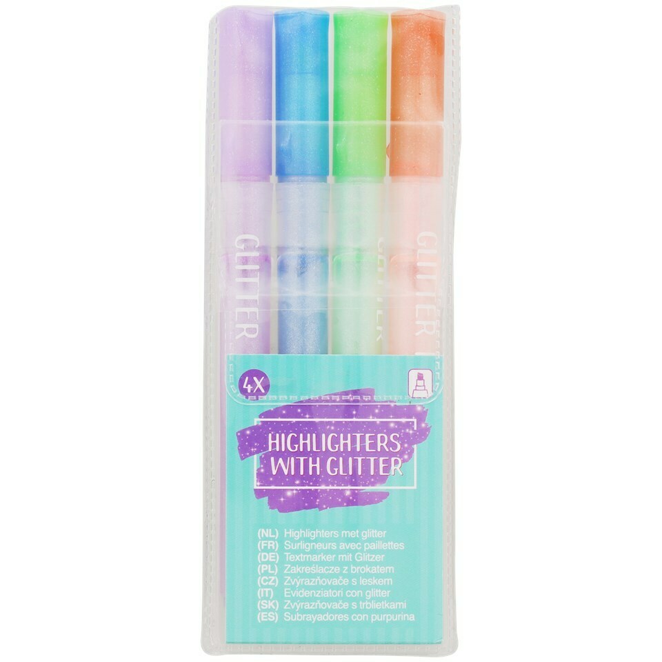 Glitter highlighters promotie bij Action