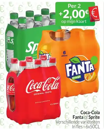 Intermarché Coca-Cola Fanta of Sprite 6x50CL aanbieding