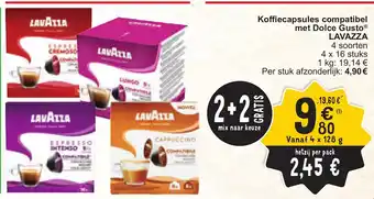 Cora LAVAZZA Koffiecapsules compatibel met Dolce Gusto 4x128G aanbieding