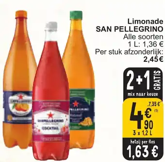 Cora SAN PELLEGRINO Limonade 3x1.2L aanbieding