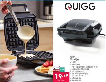 ALDI Quigg Wafelijzer aanbieding