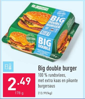 ALDI Big double burger aanbieding