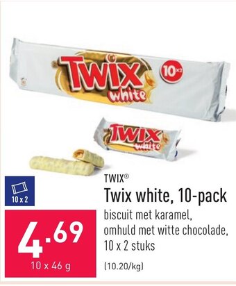 ALDI Twix white, 10-pack aanbieding