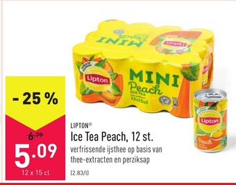 ALDI Lipton Ice Tea Peach, 12 st. aanbieding
