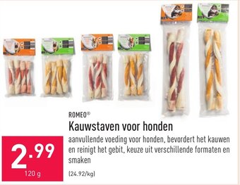 ALDI Romeo Kauwstaven voor honden aanbieding