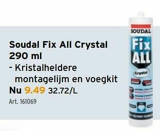 GAMMA Soudal fix all crystal aanbieding