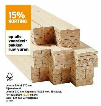 Voordeel- pakken ruw vuren
