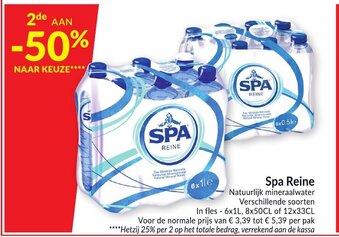 Intermarché Spa Reine Natuurlijk mineraalwater aanbieding