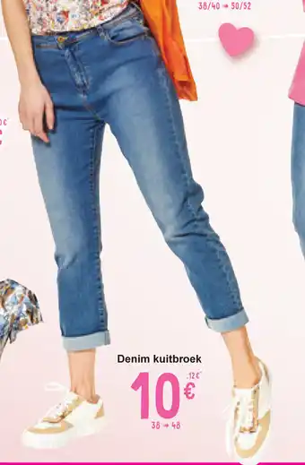 Cora Denim kuitbroek 38-48 aanbieding