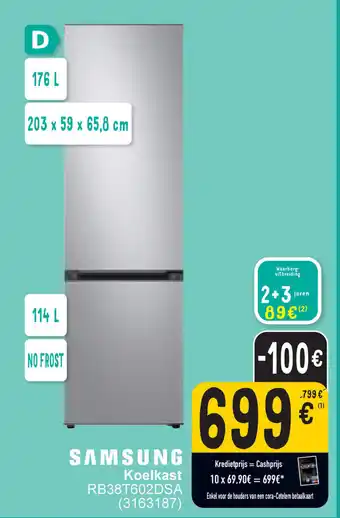 Cora SAMSUNG Koelkast RB38T602DSA (3163187) aanbieding