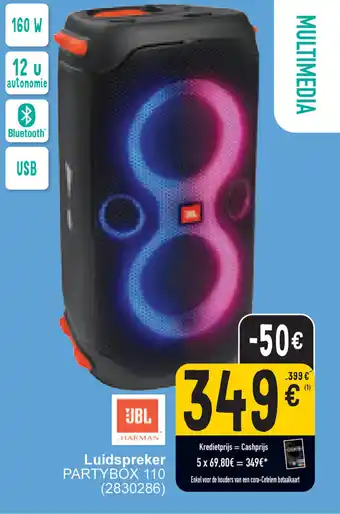 Cora JBL Luidspreker PARTYBOX 110 (2830286) aanbieding