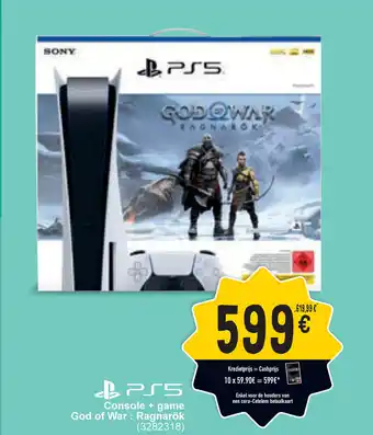 Cora PS5 Console + game God of War: Ragnarök (3282318) aanbieding