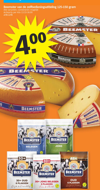 Beemster van de zelfbedieningsafdeling 125-150 gram