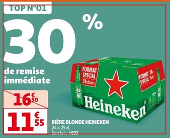 Auchan BIÈRE BLONDE HEINEKEN 24 x 25 cl aanbieding
