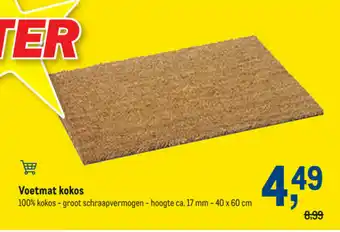 Voetmat Kokos 17 mm - 40 x 60 cm