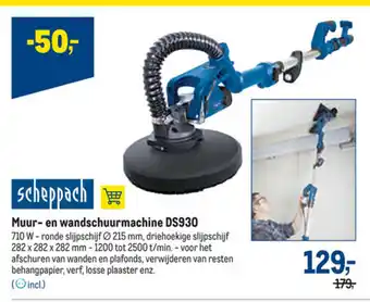 Makro Scheppach Muur-en Wandschuurmachine DS930 282 x 282 x 282 mm aanbieding