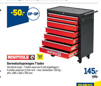 Makro Gereedschapswagen 7 Laden aanbieding