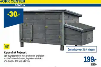 Makro Kippenhok Robuust 150 x 73 x 82 cm aanbieding